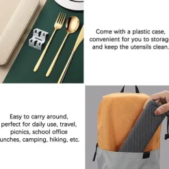 Tom Küche & Esszimmer-Besteckset aus 304 Edelstahl – stilvolles Reiseetui inklusive