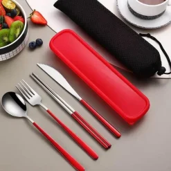 Tom Küche & Esszimmer-Besteckset aus 304 Edelstahl – stilvolles Reiseetui inklusive