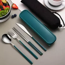 Tom Küche & Esszimmer-Besteckset aus 304 Edelstahl – stilvolles Reiseetui inklusive