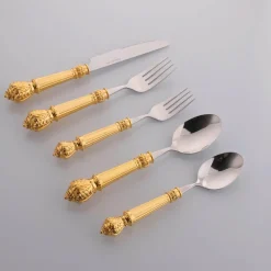 Feast u0026 Flair Küche & Esszimmer-Besteckset aus Edelstahl – Gabeln, Löffel, Messer zum Essen