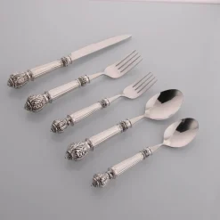 Feast u0026 Flair Küche & Esszimmer-Besteckset aus Edelstahl – Gabeln, Löffel, Messer zum Essen