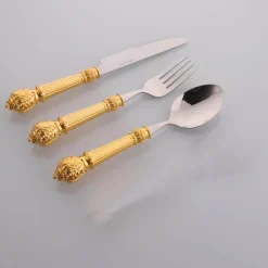 Feast u0026 Flair Küche & Esszimmer-Besteckset aus Edelstahl – Gabeln, Löffel, Messer zum Essen