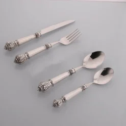 Feast u0026 Flair Küche & Esszimmer-Besteckset aus Edelstahl – Gabeln, Löffel, Messer zum Essen