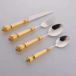 Feast u0026 Flair Küche & Esszimmer-Besteckset aus Edelstahl – Gabeln, Löffel, Messer zum Essen