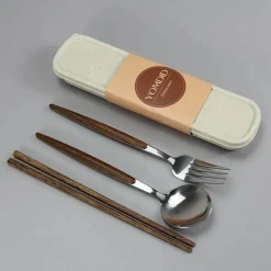 Tom Küche & Esszimmer-Besteckset aus Edelstahl – Küchenutensilien mit Holzgriff