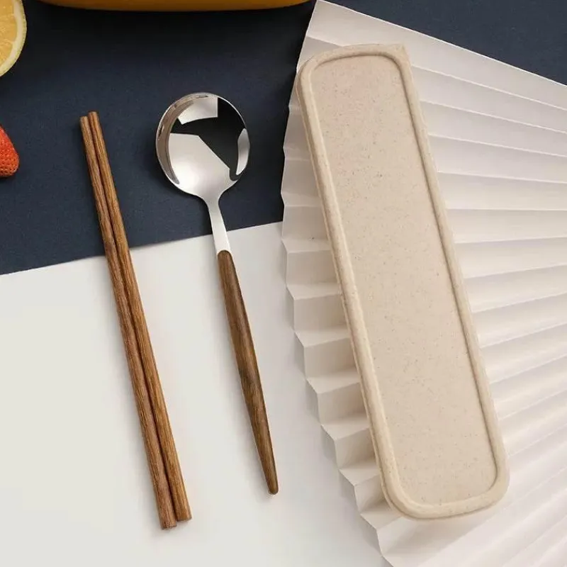 Tom Küche & Esszimmer-Besteckset aus Edelstahl – Küchenutensilien mit Holzgriff