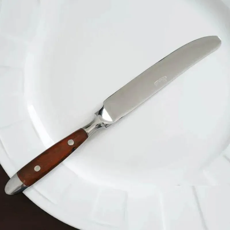 Feast u0026 Flair Küche & Esszimmer-Besteckset mit Holzmaserung – 5-teiliges Geschirrset mit Nietengriff