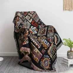 Snug u0026 Soft Bettzeug-Böhmische Jacquard-Überwurfdecke – doppelseitiger Sofabezug, multifunktionale Tagesdecke