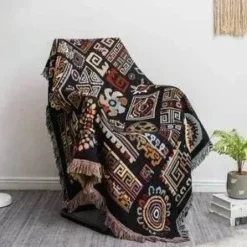 Snug u0026 Soft Bettzeug-Böhmische Jacquard-Überwurfdecke – doppelseitiger Sofabezug, multifunktionale Tagesdecke