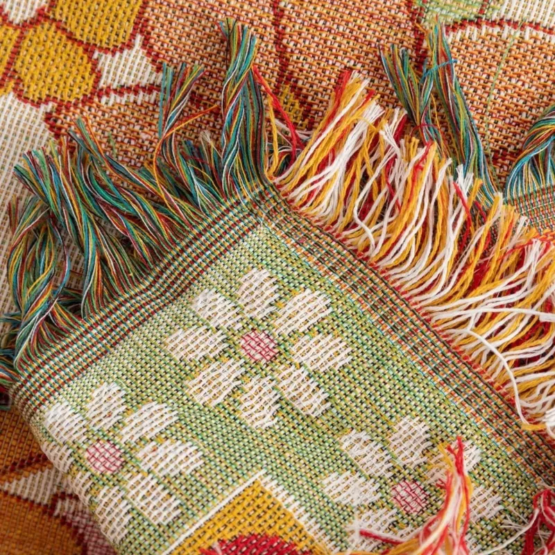 Warm Embrace Bettzeug-Böhmische Wandteppichdecke - Floraler Sofabezug