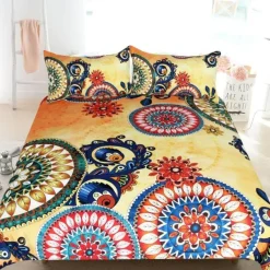 Cozy Haven Bettzeug-Böhmisches indisches Bettbezug-Set – ethnische, bequeme Bettwäsche