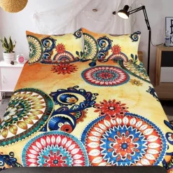 Cozy Haven Bettzeug-Böhmisches indisches Bettbezug-Set – ethnische, bequeme Bettwäsche