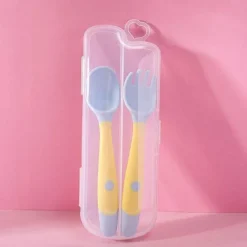 Kinder Little Nest Kinderwagen & Zubehör-Biegbares Löffel-Gabel-Set für Babys – weiches, flexibles Besteck für Kleinkinder