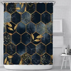 Aqua Essence Badezimmer-Bienen-Duschvorhang – Lebendiges Badezimmerdekor