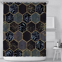 Aqua Essence Badezimmer-Bienen-Duschvorhang – Lebendiges Badezimmerdekor