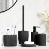 Serene Splash Badezimmer-Black Bathroom Accessory Set - Modern Stylish Décor