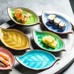 Elegance at the Table Küche & Esszimmer-Blatt Keramik Snackteller - Dekorative Vorspeisenschale