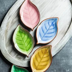 Elegance at the Table Küche & Esszimmer-Blatt Keramik Snackteller - Dekorative Vorspeisenschale