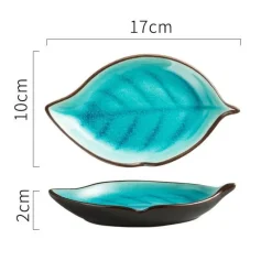 Elegance at the Table Küche & Esszimmer-Blatt Keramik Snackteller - Dekorative Vorspeisenschale