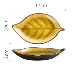 Elegance at the Table Küche & Esszimmer-Blatt Keramik Snackteller - Dekorative Vorspeisenschale