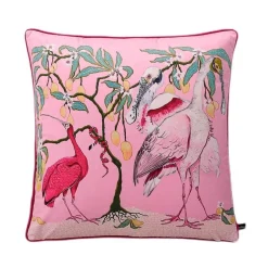 Pillow Haven Bettzeug-Blauer Löwe Hund Lendenkissenbezug - Zitronenbäume GG Stil