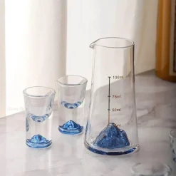 Plates u0026 More Küche & Esszimmer-Blauer Sake-Glaskrug - Weinflaschenspender Bierkühler