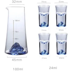 Plates u0026 More Küche & Esszimmer-Blauer Sake-Glaskrug - Weinflaschenspender Bierkühler