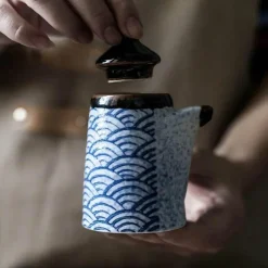 Elegance at the Table Küche & Esszimmer-Blaues Gewürzdosen-Set aus Keramik – Elegante Gewürzbehälter für die Küche zum organisierten Kochen