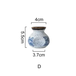 Elegance at the Table Küche & Esszimmer-Blaues Gewürzdosen-Set aus Keramik – Elegante Gewürzbehälter für die Küche zum organisierten Kochen