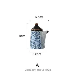 Elegance at the Table Küche & Esszimmer-Blaues Gewürzdosen-Set aus Keramik – Elegante Gewürzbehälter für die Küche zum organisierten Kochen