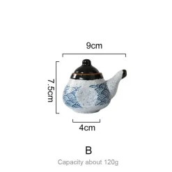 Elegance at the Table Küche & Esszimmer-Blaues Gewürzdosen-Set aus Keramik – Elegante Gewürzbehälter für die Küche zum organisierten Kochen