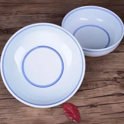 Elegance at the Table Küche & Esszimmer-Blau-weiße chinesische Nudelschüssel aus Porzellan – elegantes Keramikgeschirr zum Essen