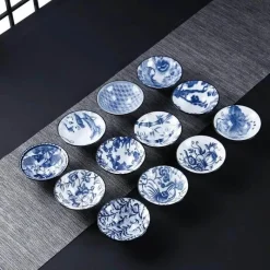 Plates u0026 More Küche & Esszimmer-Blau-weiße Teetasse aus Porzellan – japanische Espressotasse