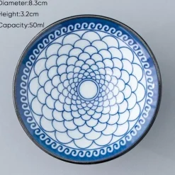 Plates u0026 More Küche & Esszimmer-Blau-weiße Teetasse aus Porzellan – japanische Espressotasse