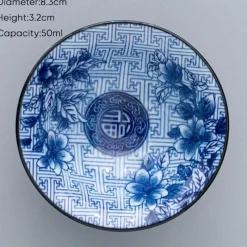Plates u0026 More Küche & Esszimmer-Blau-weiße Teetasse aus Porzellan – japanische Espressotasse