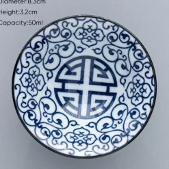 Plates u0026 More Küche & Esszimmer-Blau-weiße Teetasse aus Porzellan – japanische Espressotasse