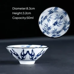 Plates u0026 More Küche & Esszimmer-Blau-weiße Teetasse aus Porzellan – japanische Espressotasse