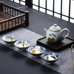Plates u0026 More Küche & Esszimmer-Blau-weiße Teetasse aus Porzellan – japanische Espressotasse
