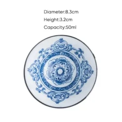 Plates u0026 More Küche & Esszimmer-Blau-weiße Teetasse aus Porzellan – japanische Espressotasse