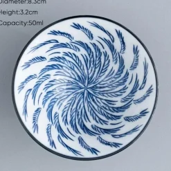 Plates u0026 More Küche & Esszimmer-Blau-weiße Teetasse aus Porzellan – japanische Espressotasse