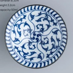 Plates u0026 More Küche & Esszimmer-Blau-weiße Teetasse aus Porzellan – japanische Espressotasse