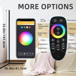 Willow u0026 Whim Beleuchtung-Bluetooth LED Gaming Stehlampe – Ambientelicht für Gaming-Setup