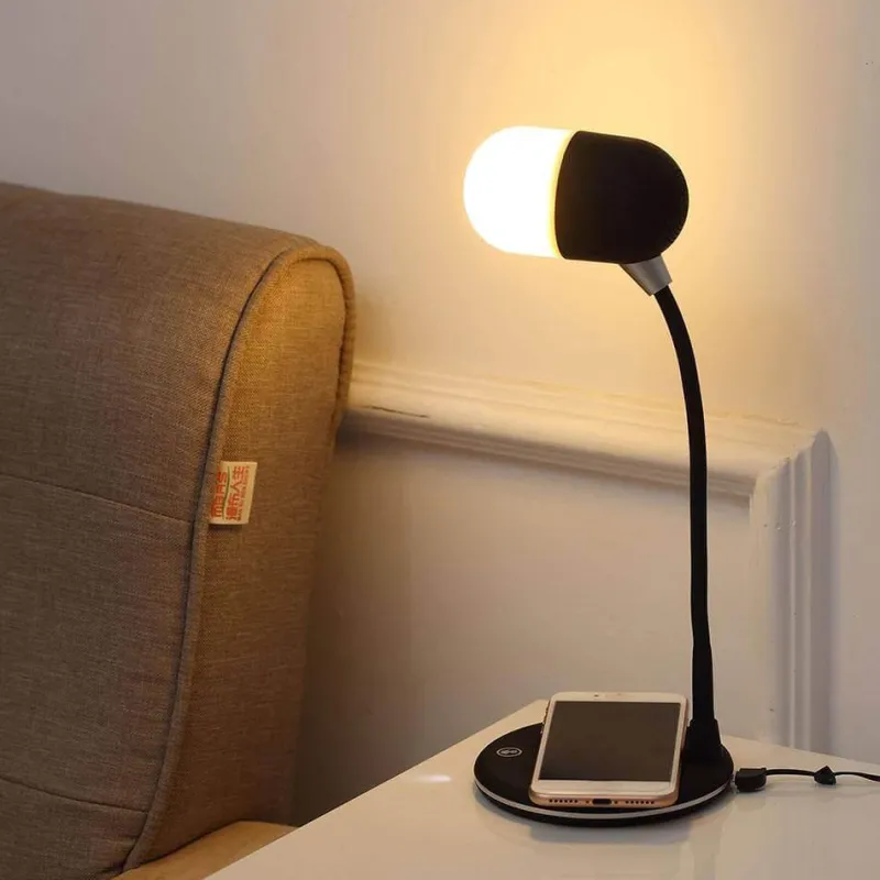 Comfort u0026 Style Gadgets Für Zuhause|Beleuchtung-Bluetooth-Lautsprecherlampe - Tischleuchte mit kabelloser Aufladung