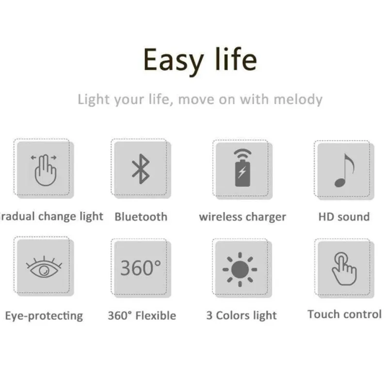 Comfort u0026 Style Gadgets Für Zuhause|Beleuchtung-Bluetooth-Lautsprecherlampe - Tischleuchte mit kabelloser Aufladung