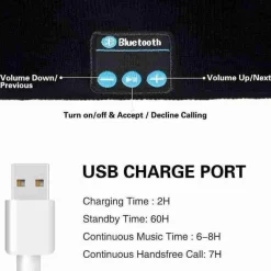 Gear Up u0026 Go Outdoor-Gadgets|Outdoor-Artikel-Bluetooth-Lautsprecher-Mütze – Unisex-Wintermütze mit Stirnlampe