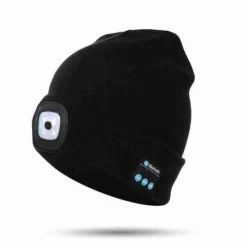 Gear Up u0026 Go Outdoor-Gadgets|Outdoor-Artikel-Bluetooth-Lautsprecher-Mütze – Unisex-Wintermütze mit Stirnlampe