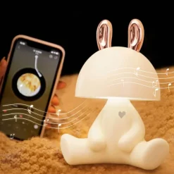 Bright Accents Beleuchtung-Bluetooth-Lautsprecher-Nachtlicht – Tragbares kabelloses Soundsystem