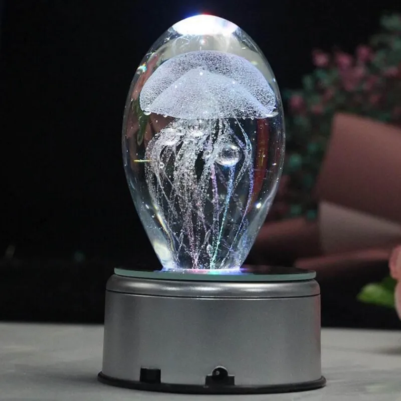 The Light Loft Beleuchtung-Bluetooth-Quallen-Nachtlicht – Stimmungslampe mit Musik