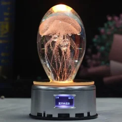 The Light Loft Beleuchtung-Bluetooth-Quallen-Nachtlicht – Stimmungslampe mit Musik