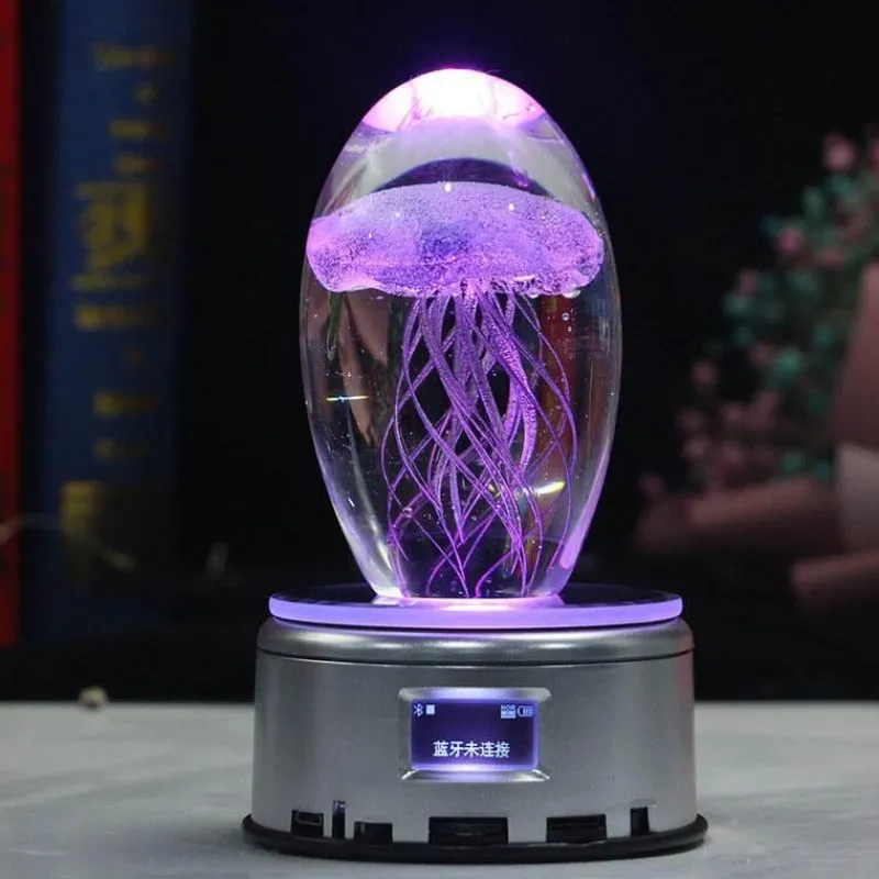 The Light Loft Beleuchtung-Bluetooth-Quallen-Nachtlicht – Stimmungslampe mit Musik